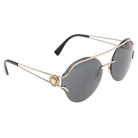 versace round gold sunglasses|Versace round sunglasses men.